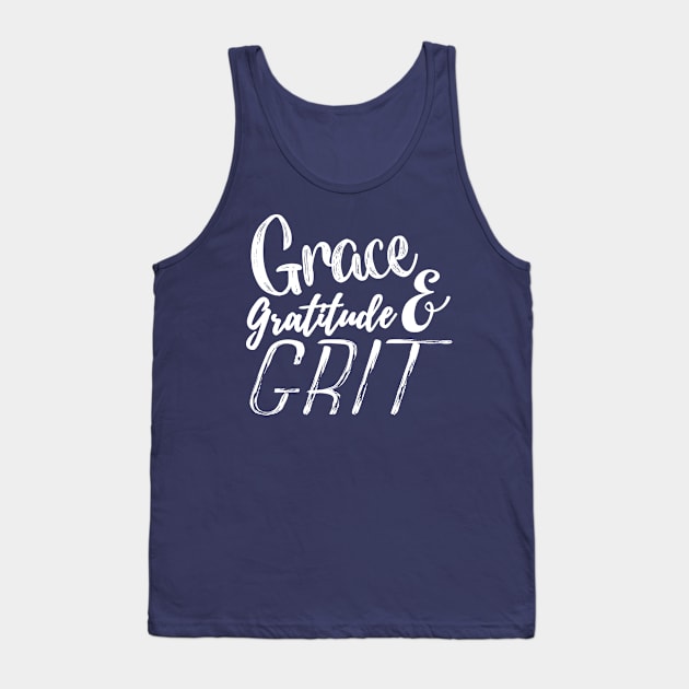 Grace Gratitude & Grit Horse Farm Equestrian Novelty Country design Tank Top by nikkidawn74